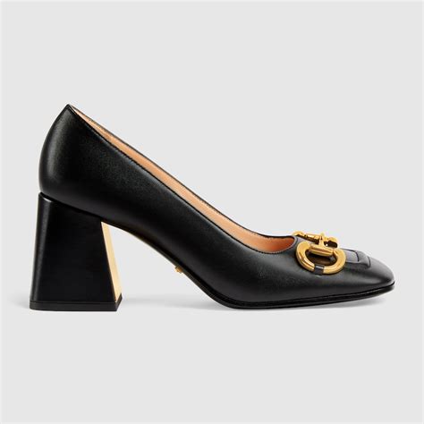 gucci horsebit leather pumps|Gucci suede mid heel pump.